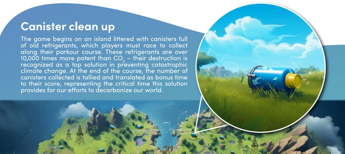 In the new Fortnite island, players work together to take climate action in a race against time.